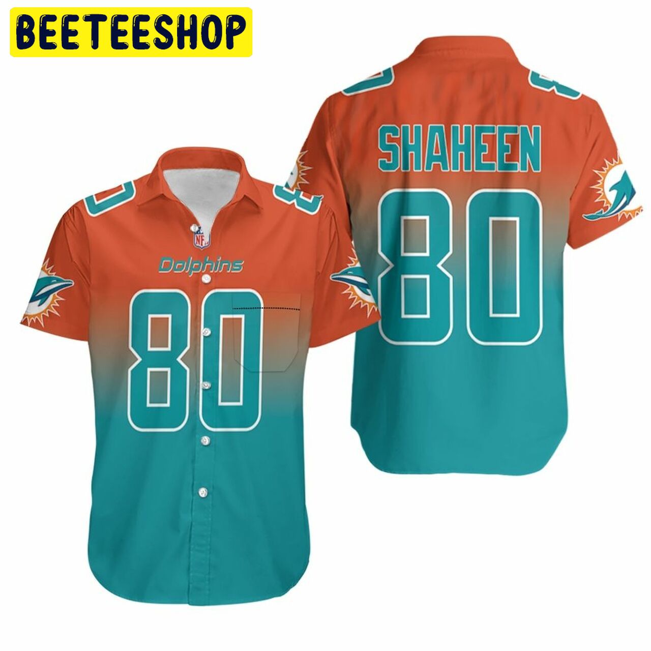 Miami Dolphins Adam Shaheen #80 NFL American Football Hawaiian Shirt