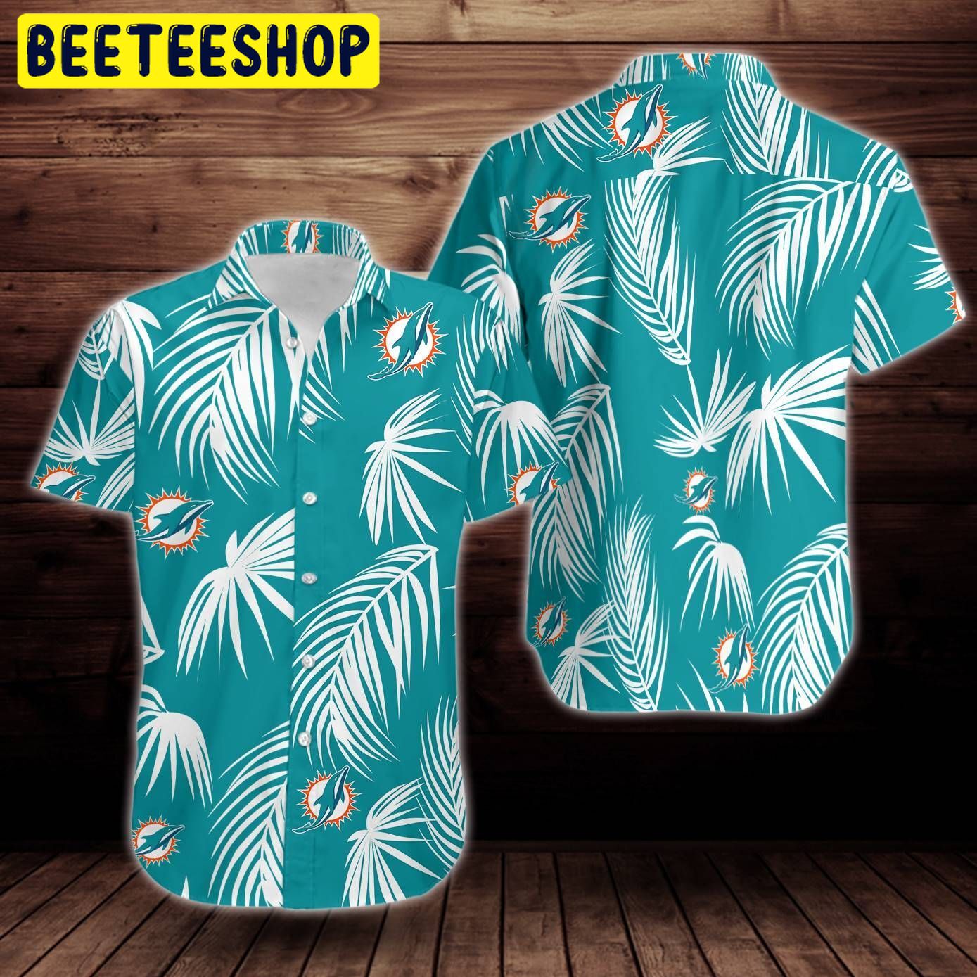 Miami Dolphins Flower Short Sleeve Hawaiian Shirt