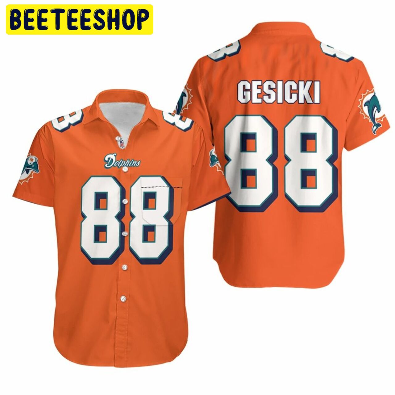 Miami Dolphins Mike Gesicki #88 NFL American Football 01 Hawaiian Shirt