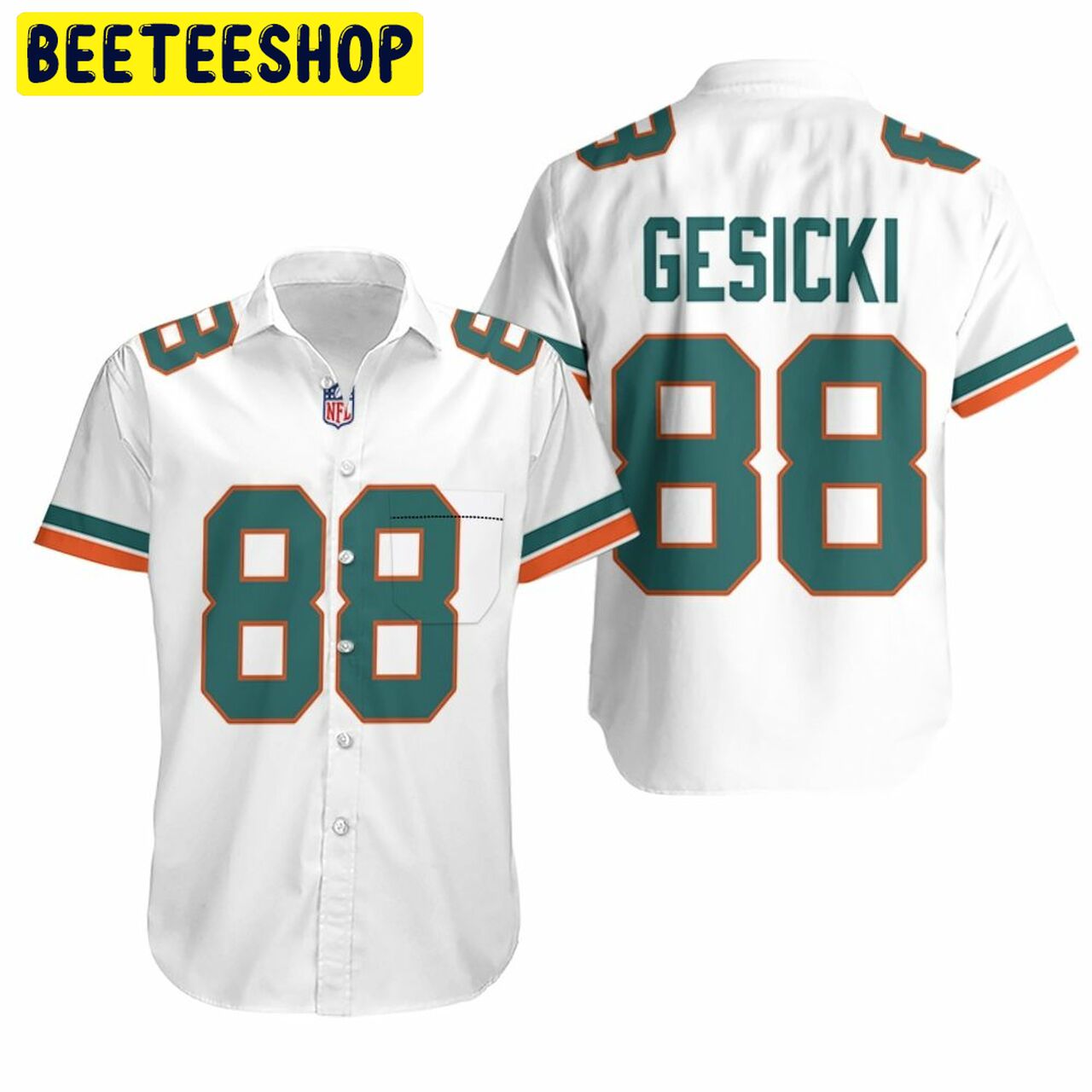 Miami Dolphins Mike Gesicki #88 NFL American Football 02 Hawaiian Shirt