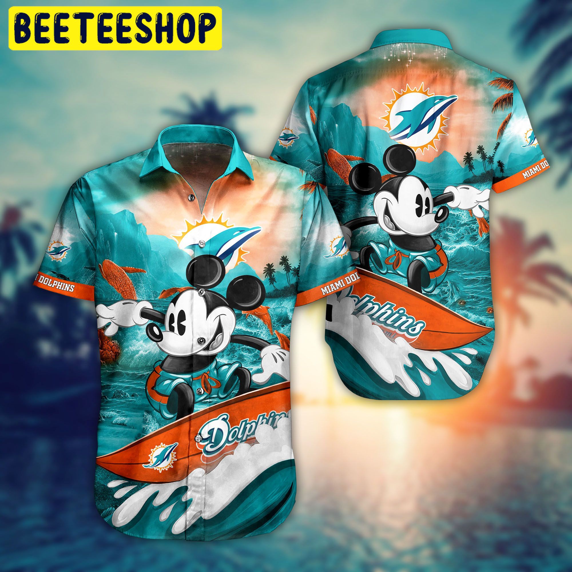 Miami Dolphins NFL Mickey Short T-shirt Trending Summer Hawaiian Shirt