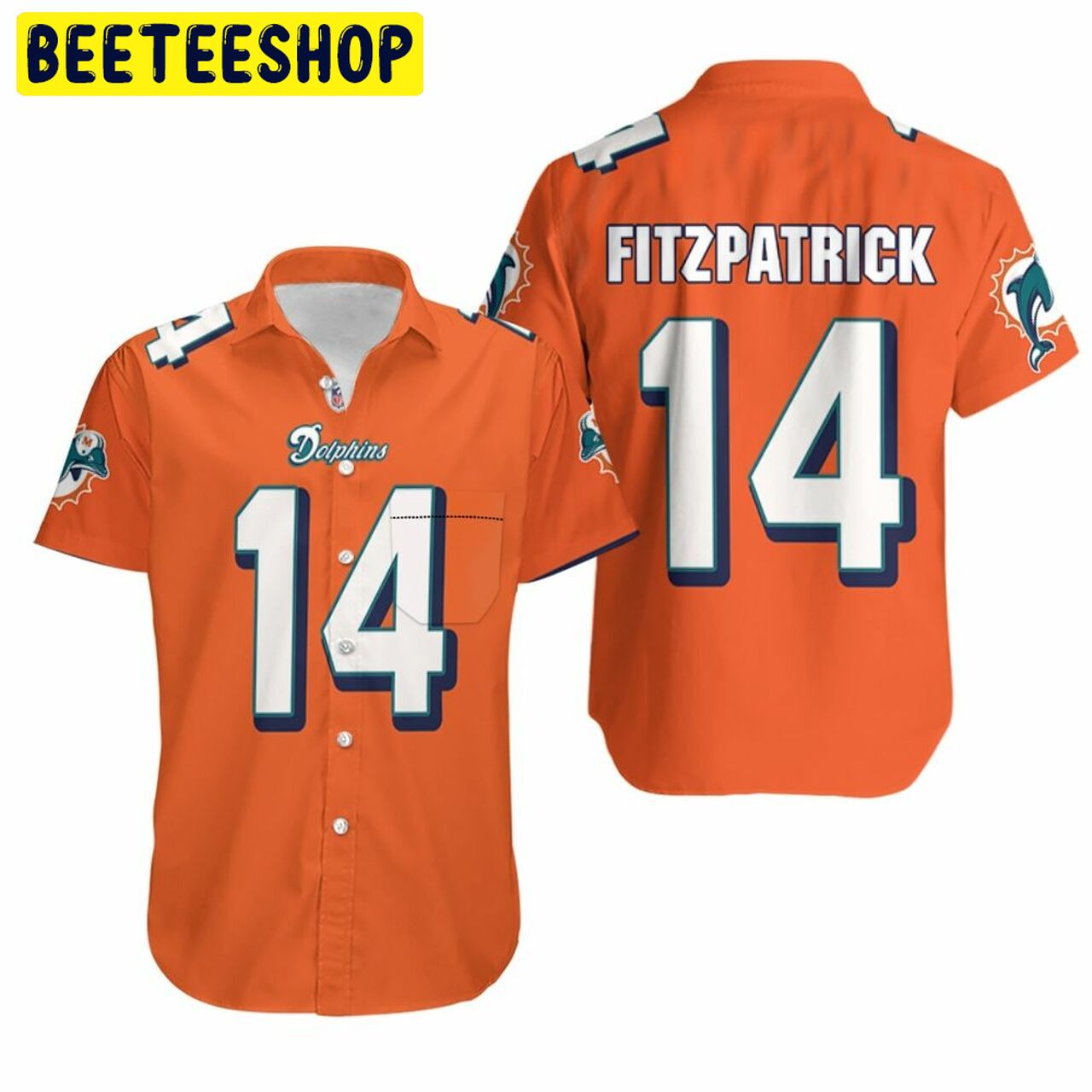 Miami Dolphins Ryan Fitzpatrick #14 NFL American Football Hawaiian Shirt