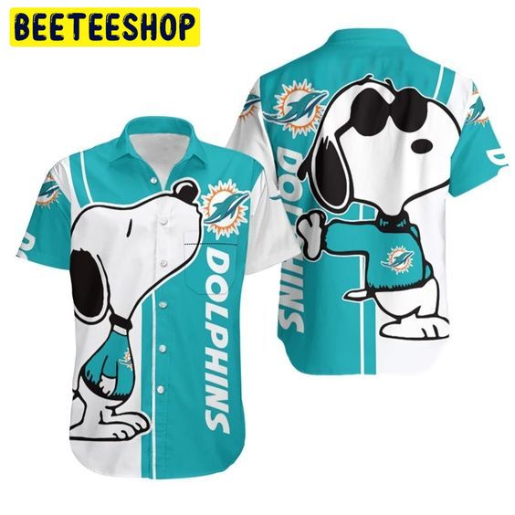 Miami Dolphins shirt Snoopy lover 3d Hawaiian Shirt