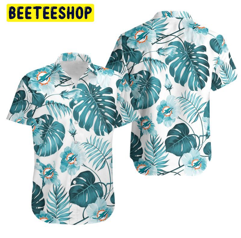 Miami Dolphins Tropical Flower Hawaiian Shirt