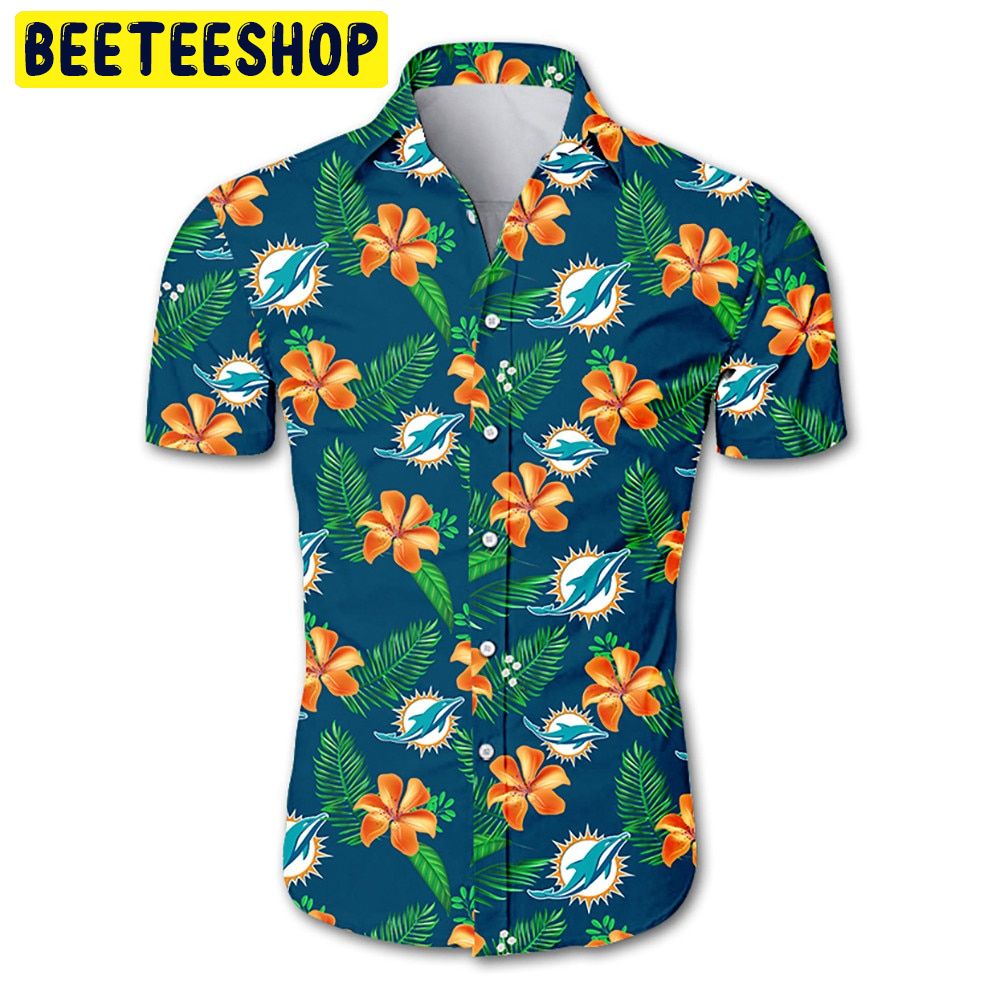 Miami Dolphins Tropical Flower summer Hawaiian Shirt