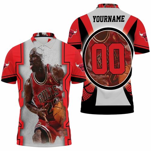 Michael Jordan Chicago Bulls Legendary 23 Personalized 3D All Over Print Polo Shirt