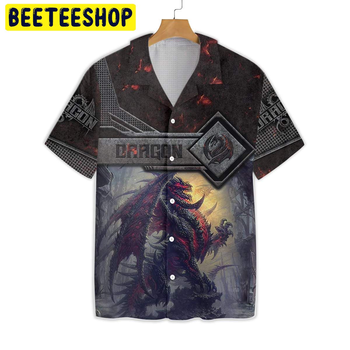 Mighty Dragon Steel Armor Trending Hawaiian Shirt