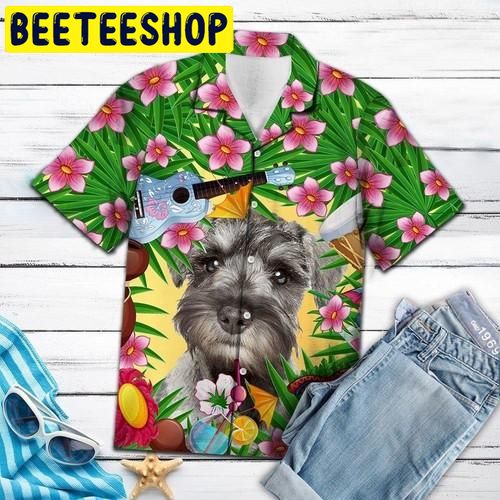 Miniature Schnauzer Summer Party Hawaiian Shirt