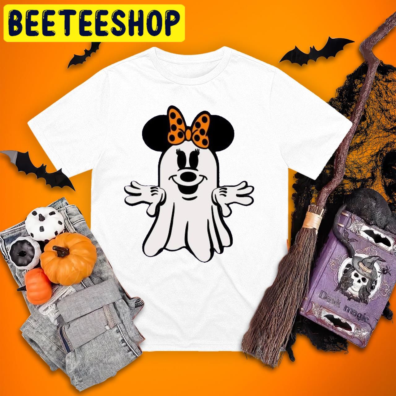 Minnie Mouse Glow in the Dark Minnie Ghost Halloween Trending Unisex T-Shirt