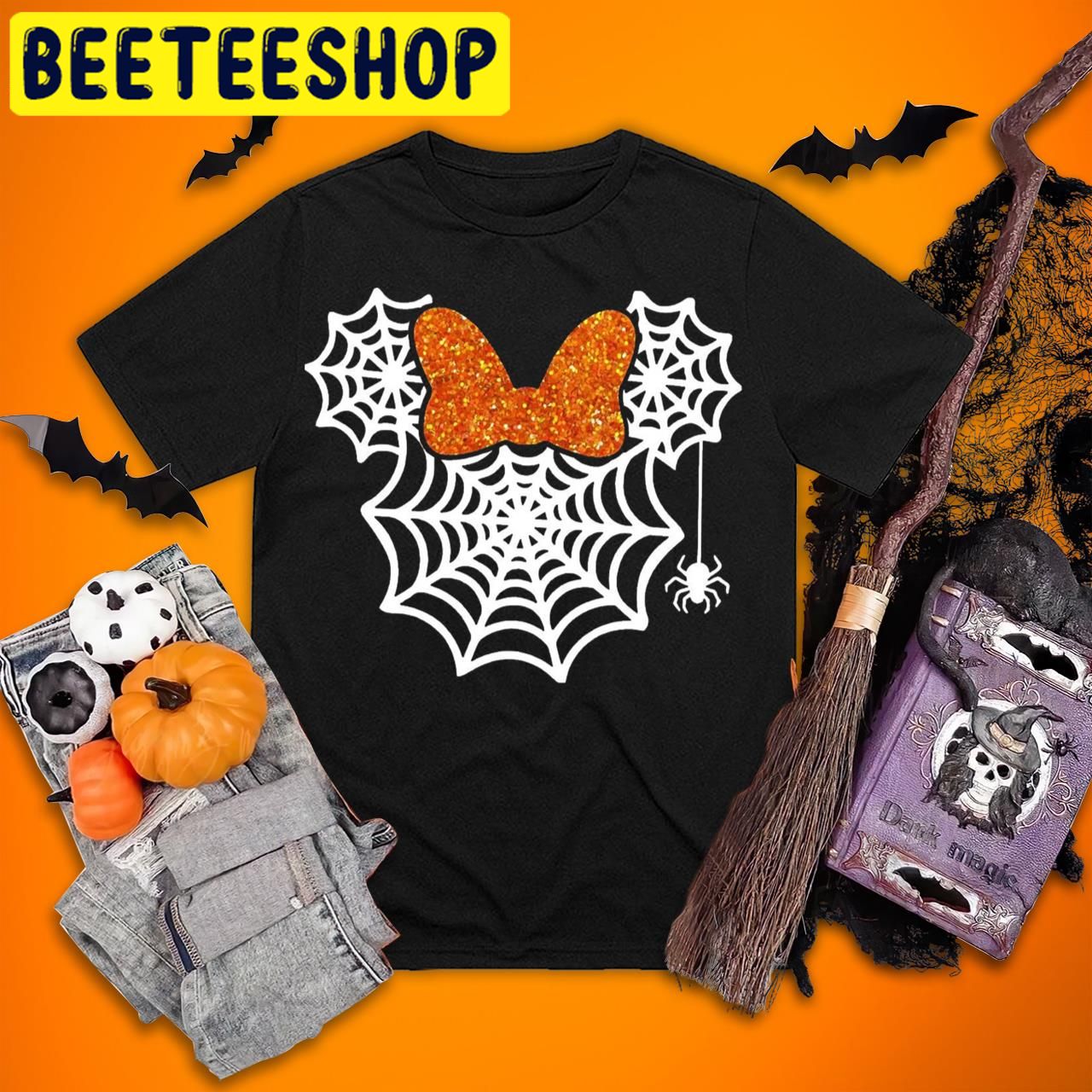 Minnie Mouse Minnie Mouse Spider Web Halloween Trending Unisex T-Shirt