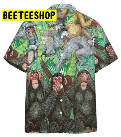 Monkey Tropical Hawaiian Shirt