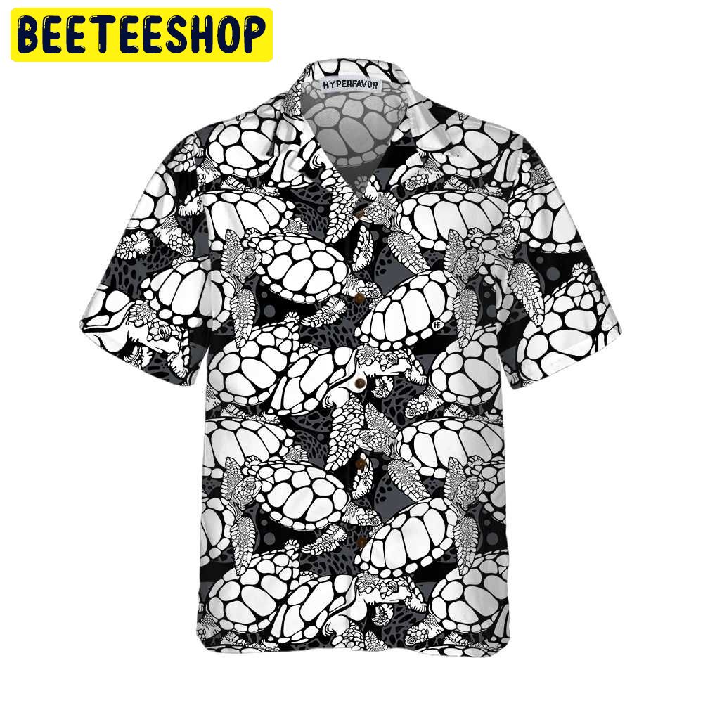 Monogram Sea Turtle Pattern Trending Hawaiian Shirt