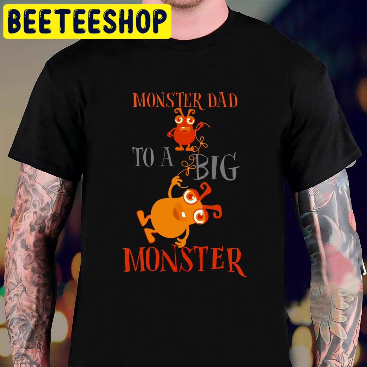 Monster Dad To A Big Monster Single Dad Halloween Trending Unisex T-Shirt