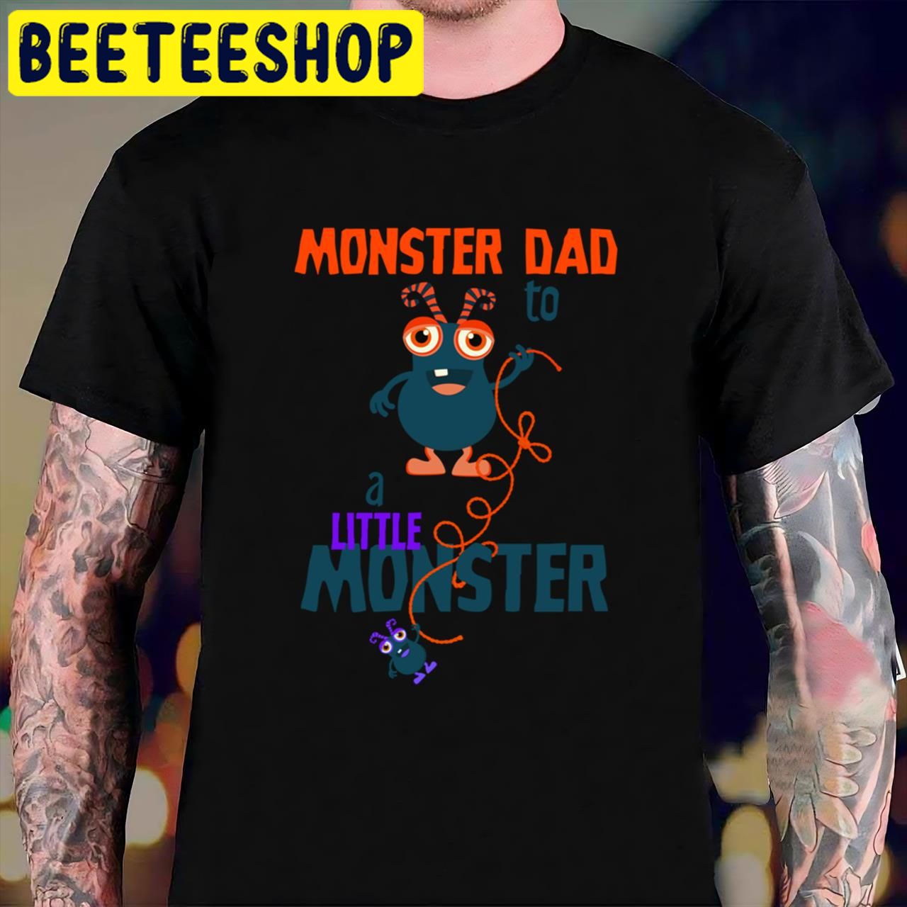 Monster Dad To A Little Monster Single Dad Halloween Trending Unisex T-Shirt