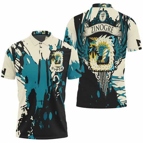 Monster Hunter World Game Zinogre All Printed 3D All Over Print Polo Shirt