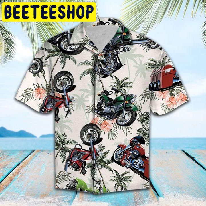 Motorbike Tropical Vintage Hawaiian Shirt