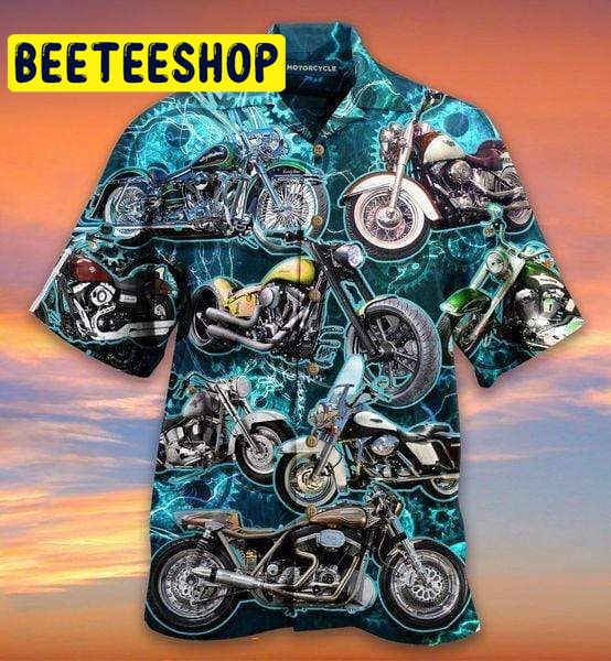 Motorcycles Once A Biker Hawaiian Shirt