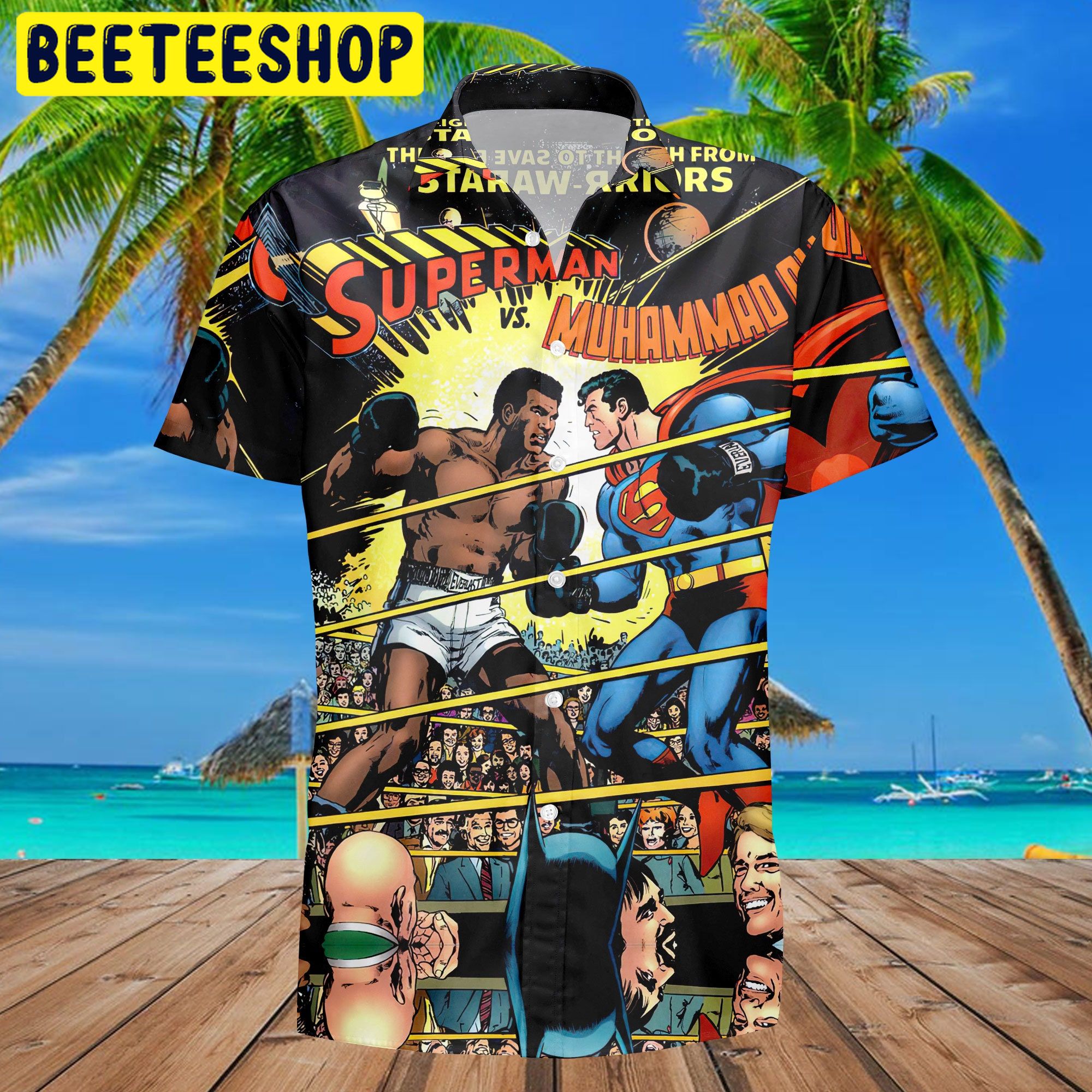 Muhammad Ali Vs Superman Vintage Style Aloha Trending Hawaiian Shirt