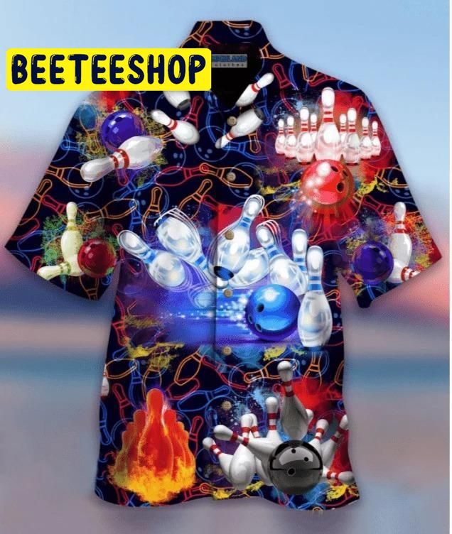 Multi Bowling Flash Light Hawaiian Shirt