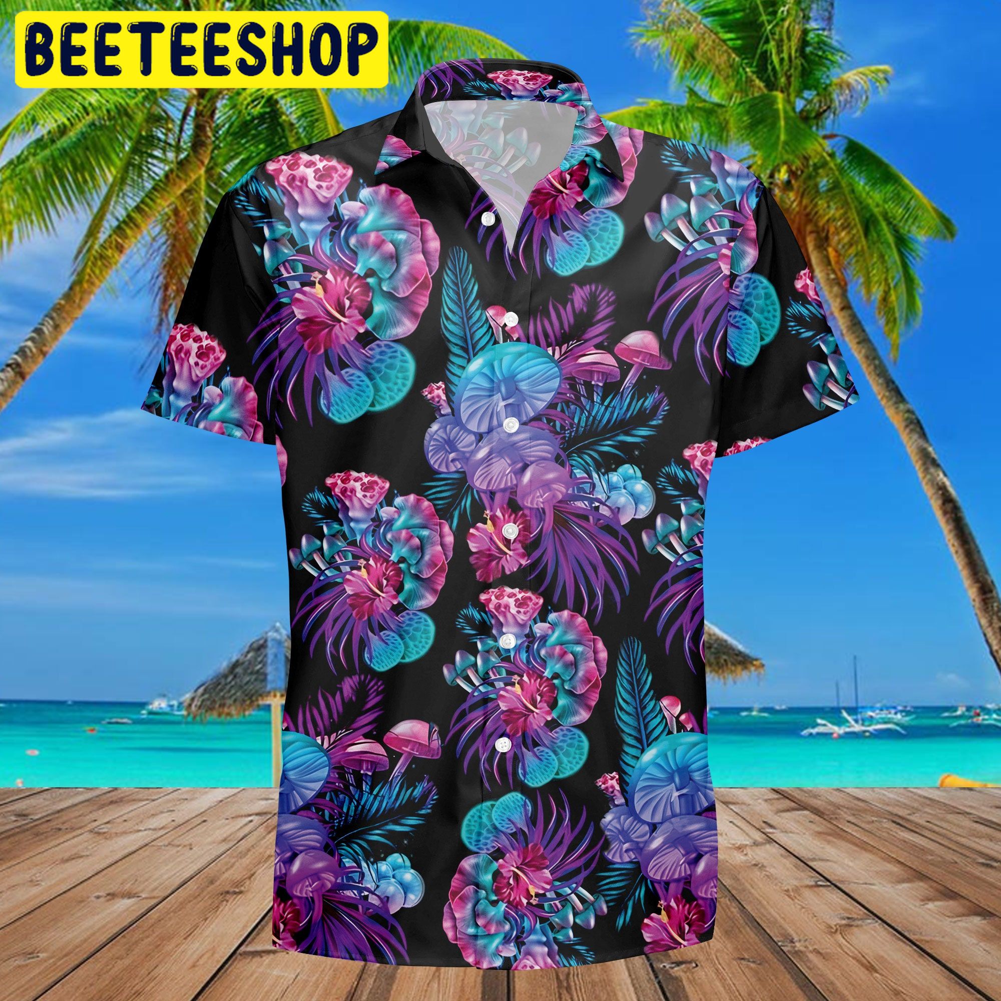 Mushroom Psychedelic Tropical Trending Hawaiian Shirt