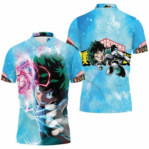 My Hero Acadimia Midoriya Izuku Powerful Skill Thunder For Fan 3D All Over Print Polo Shirt