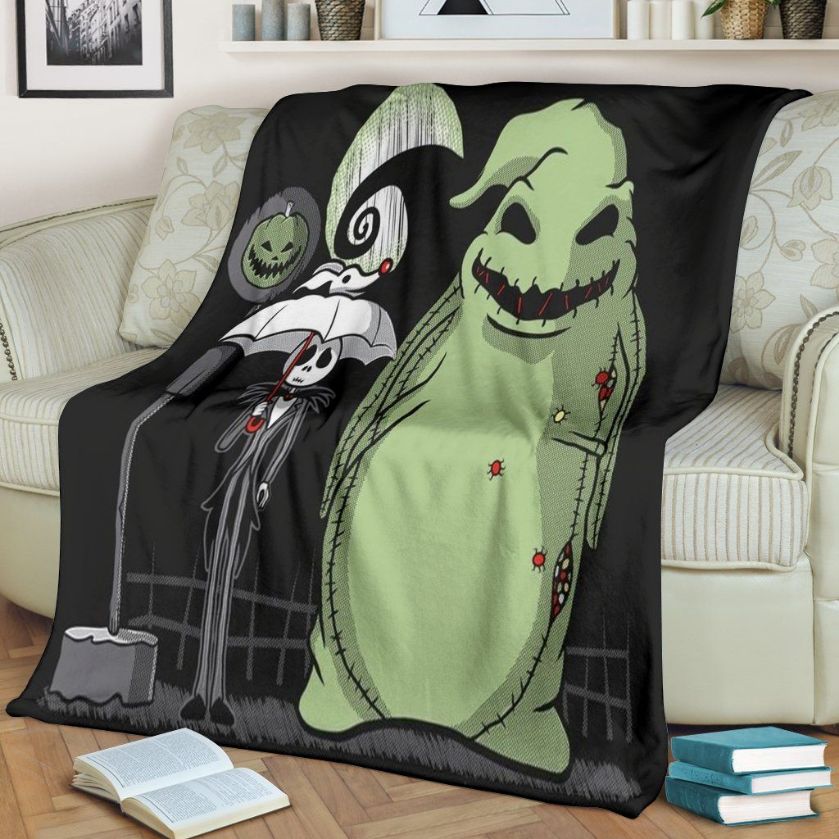 My Neighbor Jack Skellington Fleece Blanket Throw Blanket