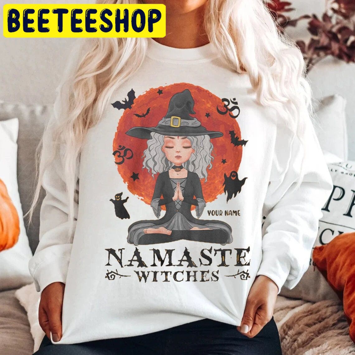 Namaste Witch Yoga Halloween Trending Unisex Shirt