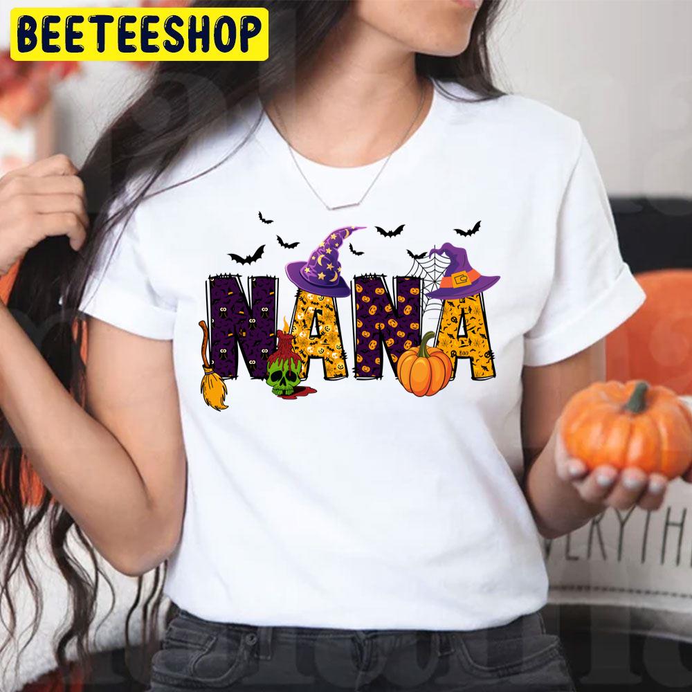 Nana Halloween Pumpkin And Skull Trending Unisex T-Shirt