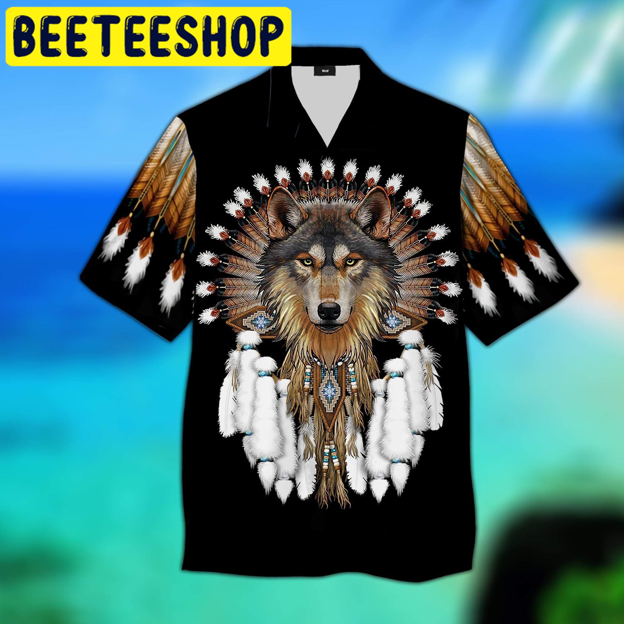 Native American Wolf Hawaiian Shirt