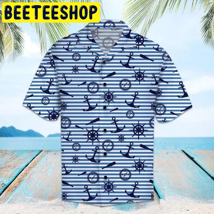 Navy Hawaiian Shirt