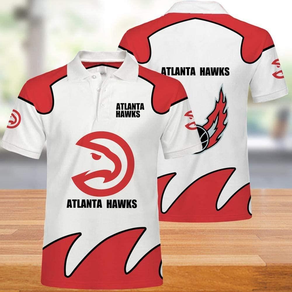 NBA Atlanta Hawks 3d Print Casual Summer Short Top Branding Trends 3D All Over Print Polo Shirt