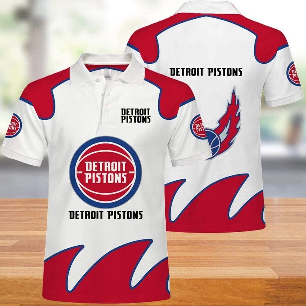 NBA Detroit Pistons 3d Print Casual Summer Short Top Branding Trends 3D Polo Shirt