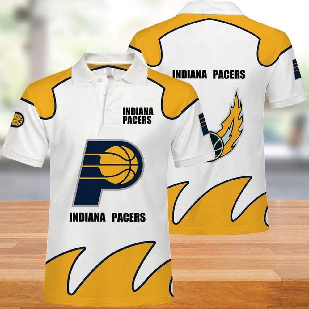 NBA Indiana Pacers 3d Print Casual Summer Short Top Branding Trends 3D All Over Print Polo Shirt