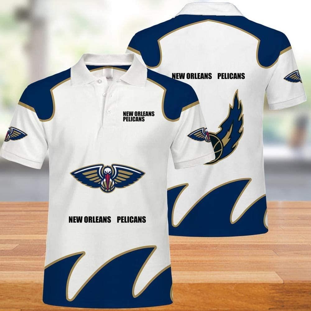 NBA New Orleans Pelicans 3d Print Casual Summer Short Top Branding Trends 3D Polo Shirt