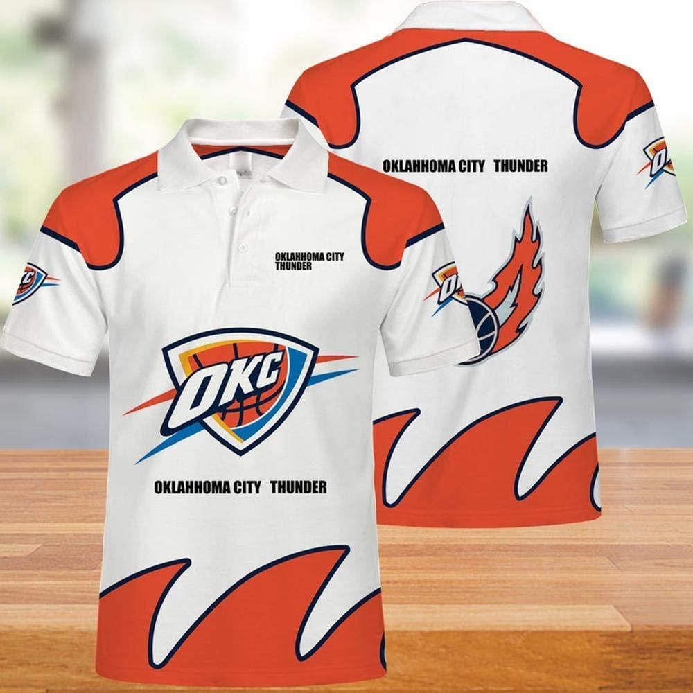 NBA Oklahoma City Thunder 3d Print Casual Summer Short Top Branding Trends 3D Polo Shirt