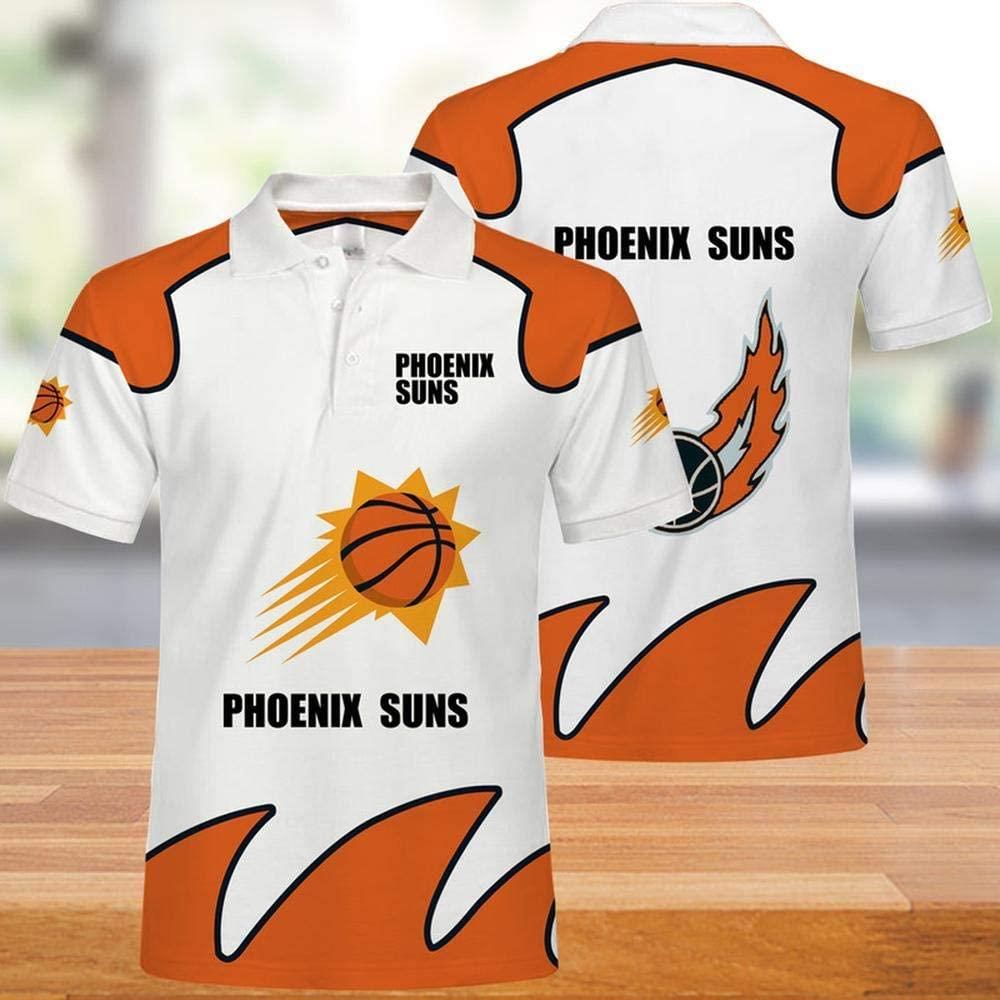 NBA Phoenix Suns 3d Print Casual Summer Short Top Branding Trends 3D All Over Print Polo Shirt