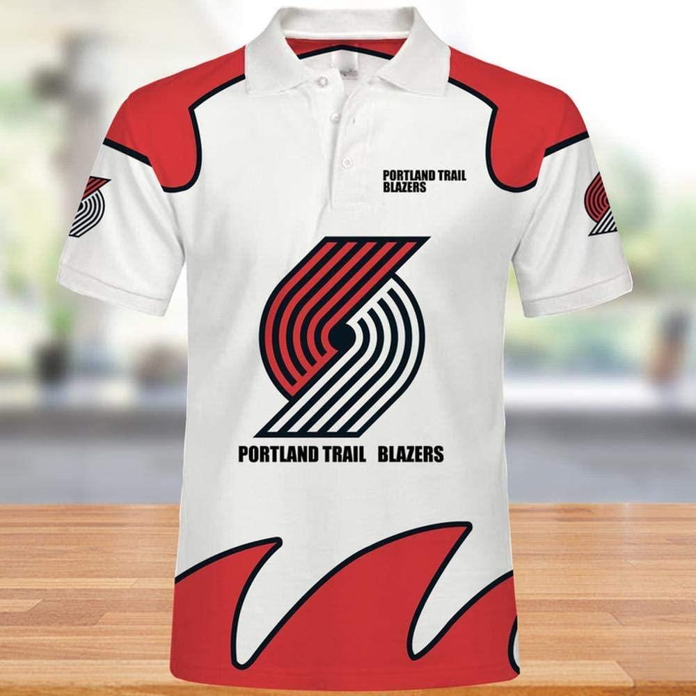 NBA Portland Trail Blazers 3d Print Casual Summer Short Top Branding Trends 3D Polo Shirt