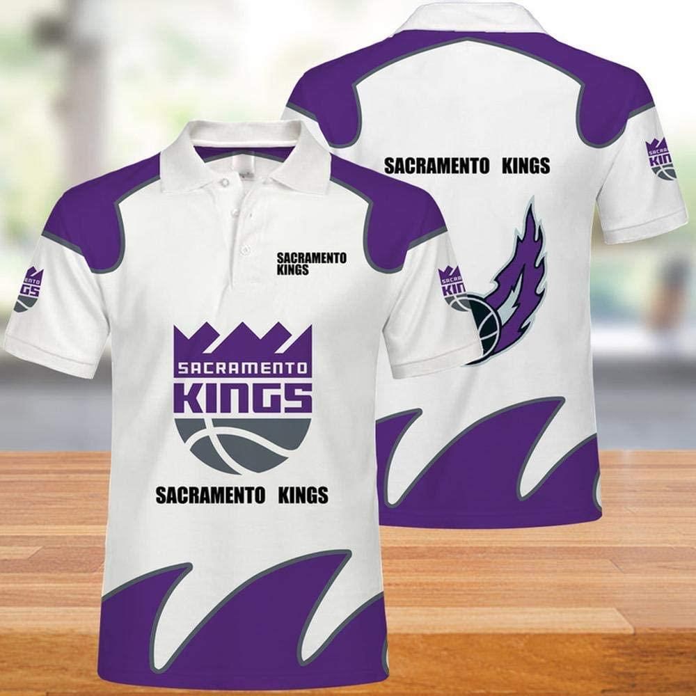 NBA Sacramento Kingsx 3d Print Casual Summer Short Top Branding Trends 3D Polo Shirt