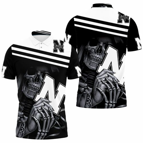 Nebraska Huskers Skull Maiden Fan Jersey 3D All Over Print Polo Shirt