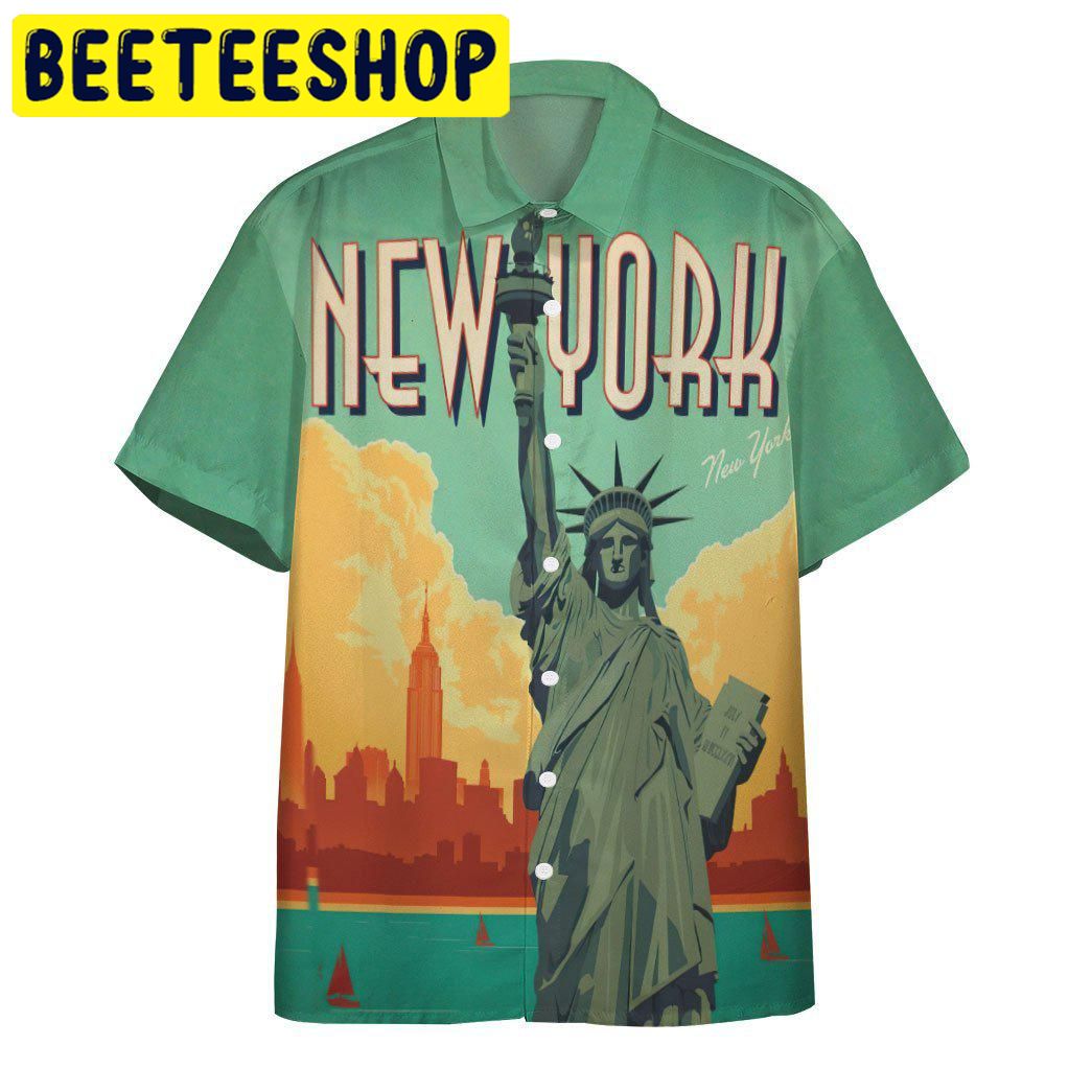 New York City Lady Liberty Hawaiian Shirt