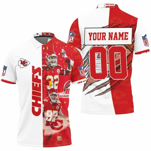 Nfl 2020 Kansas City Chiefs Afc West Division Champion Great Team Personalized 3D All Over Print Polo Shirt