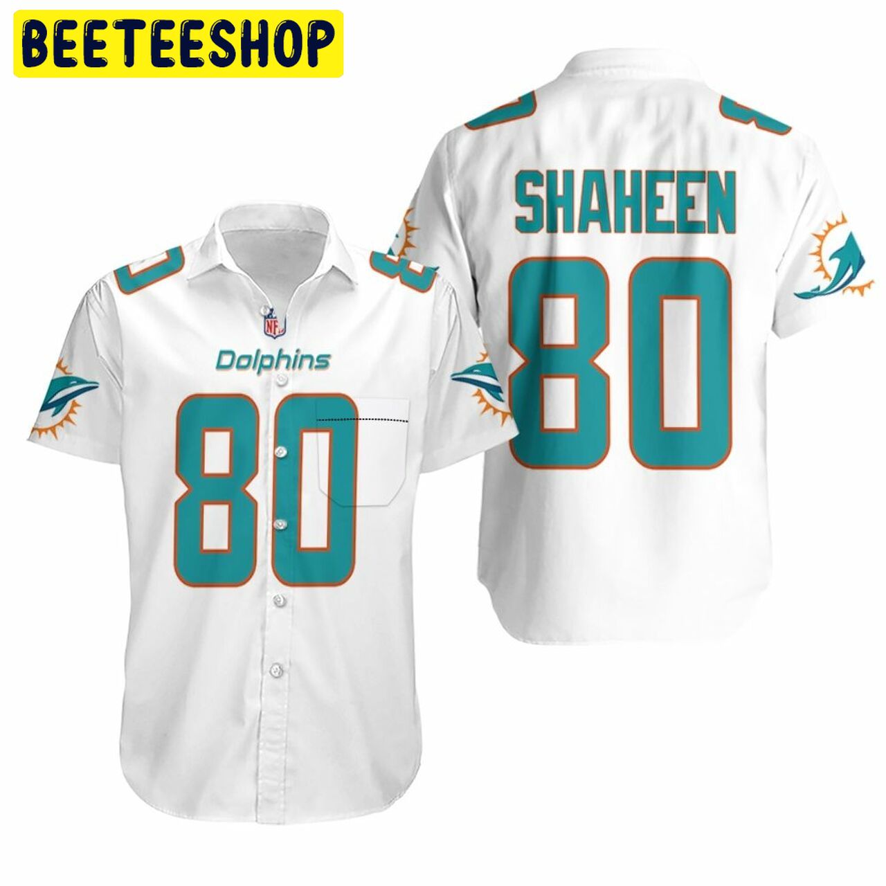 NFL Miami Dolphins Adam Shaheen #80 NFL Team Hawaiian Shirt