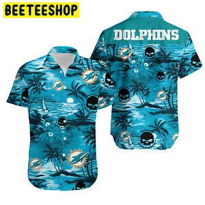 NFL Miami Dolphins Button Hawaiian Shirt