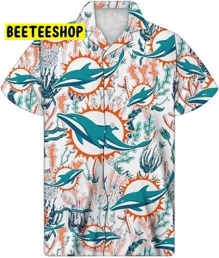 NFL Miami Dolphins Button Up Hawaiian Shirt