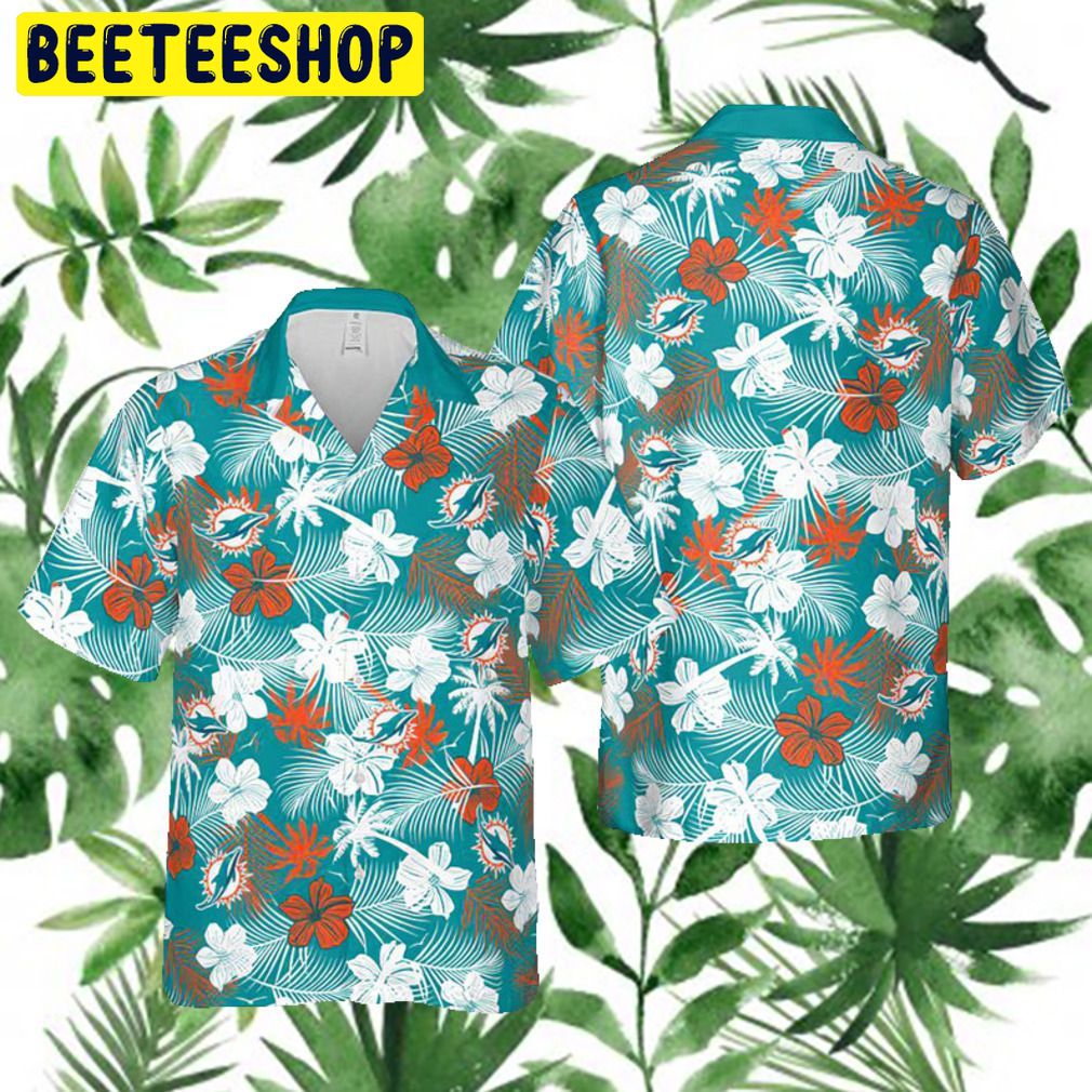 NFL Miami Dolphins Floral Hawaiian Shirt