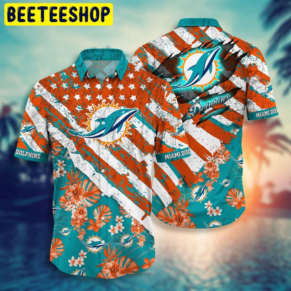 Miami Dolphins NFL Hawaiian shirt Custom Name Summer Gift - Freedomdesign