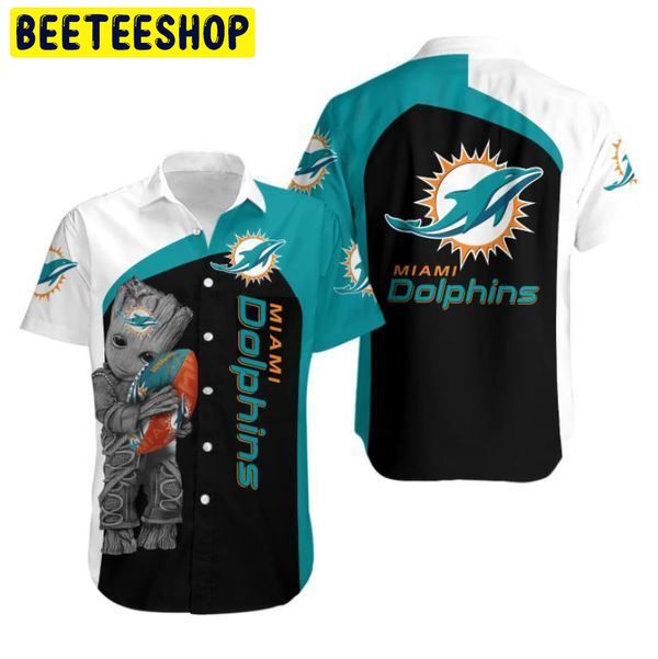 NFL Miami Dolphins Groot 3D For Fans Hawaiian Shirt