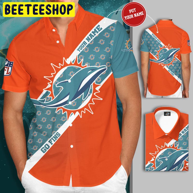 NFL Miami Dolphins Shirt Short Sleeve Dress Hawaiian Shirt