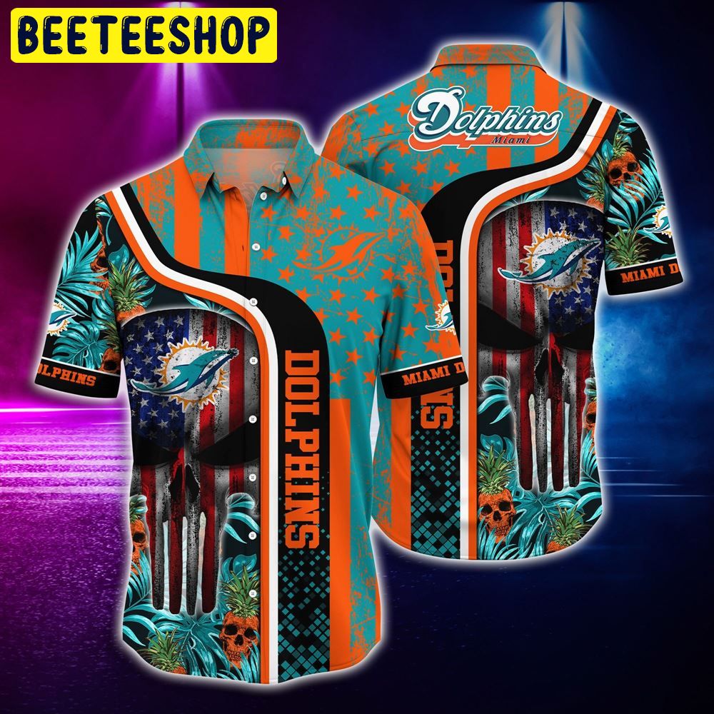 NFL Miami Dolphins Skull For Fan Hawaiian Shirt