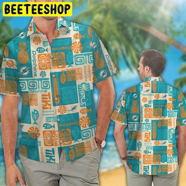 NFL Miami Dolphins Tropical Aloha 12 Hawaiian Shirt